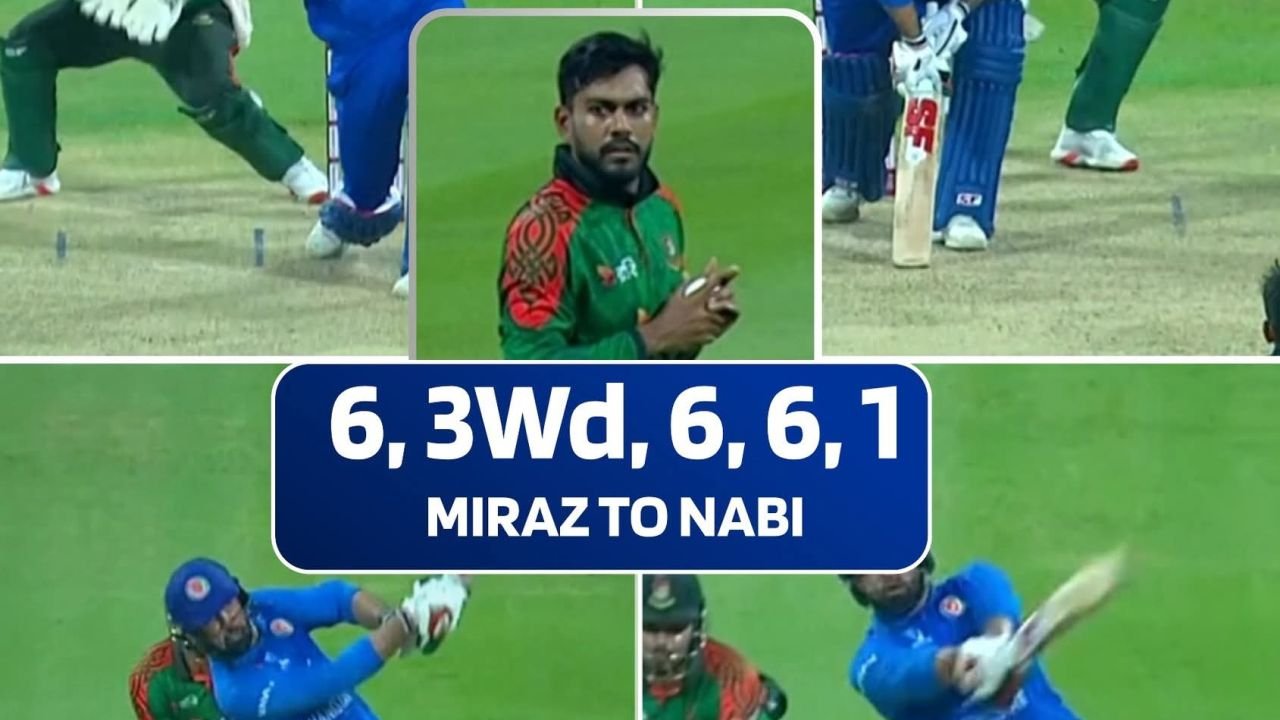 নবির ঝড়ো ব্যাটিংয়ে যত রানের লক্ষ্য ছুড়ে দিল আফগানরা 