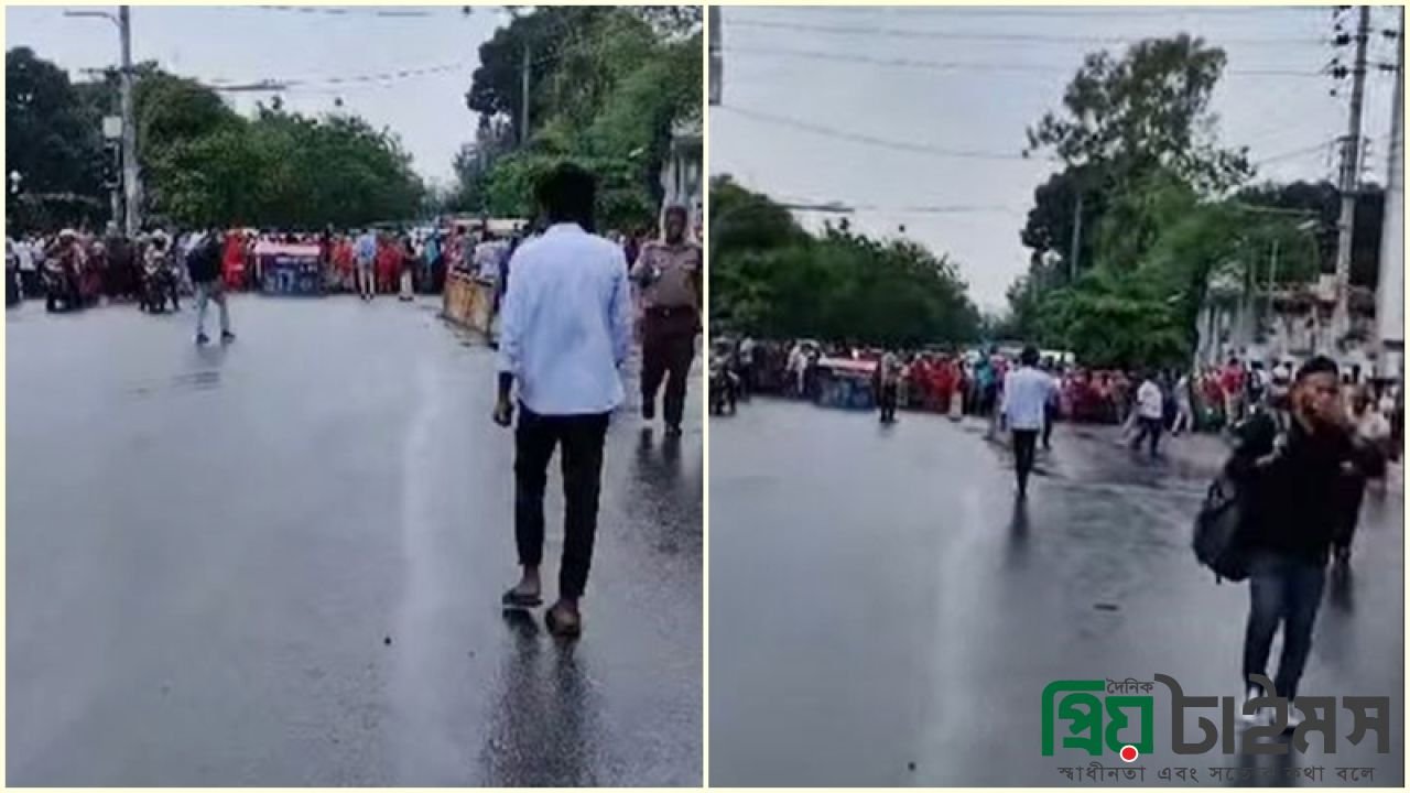 ব্রেকিংঃ মহাখালী-তেজগাঁও সড়ক অবরোধ 