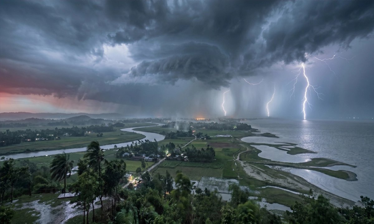 রাত ১টার ঝোড়ো হাওয়াসহ বজ্রবৃষ্টি হতে পারে যেসব অঞ্চলে